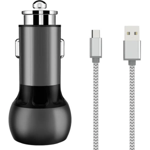 Ładowarka samochodowa LDNIO C503Q 2xUSB-A + kabel USB-C