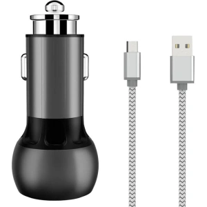 Ładowarka samochodowa LDNIO C503Q 2xUSB-A + kabel microUSB