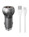 Auto nabíječka LDNIO C503Q 2xUSB-A + Lightning kabel