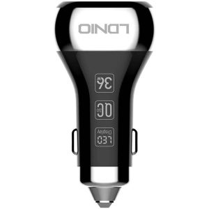 Ładowarka samochodowa LDNIO C2 2xUSB-A + kabel microUSB