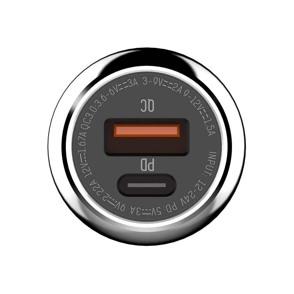 Hurtownia GSM - Ładowarka samochodowa LDNIO C1 USB-A, USB-C + kabel USB-C/USB-C - LDN229 - {ean13} - Hurt