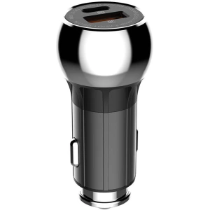 Ładowarka samochodowa LDNIO C1 USB-A, USB-C + kabel USB-C/Lightning