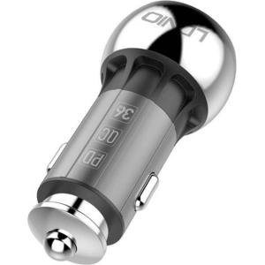 Ładowarka samochodowa LDNIO C1 USB-A, USB-C + kabel USB-C