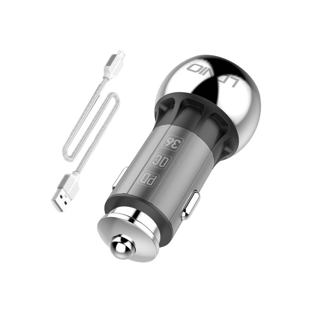 Hurtownia GSM - Autoladegerät LDNIO C1 USB-A, USB-C + microUSB-Kabel - LDN232 - {ean13} - Hurt