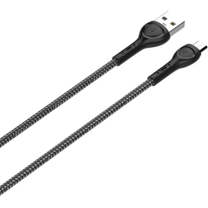 Kabel LDNIO LS481 USB-A/microUSB LED, 1m