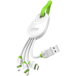 Hurtownia GSM - Kábel LDNIO LC95 3w1 USB-A - USB-C/Lightning/microUSB, 15cm - LDN280 - {ean13} - Hurt