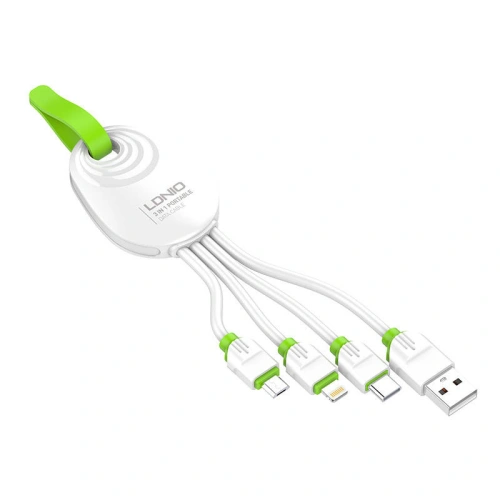 Kabel LDNIO LC95 3w1 USB-A - USB-C/Lightning/microUSB, 15cm