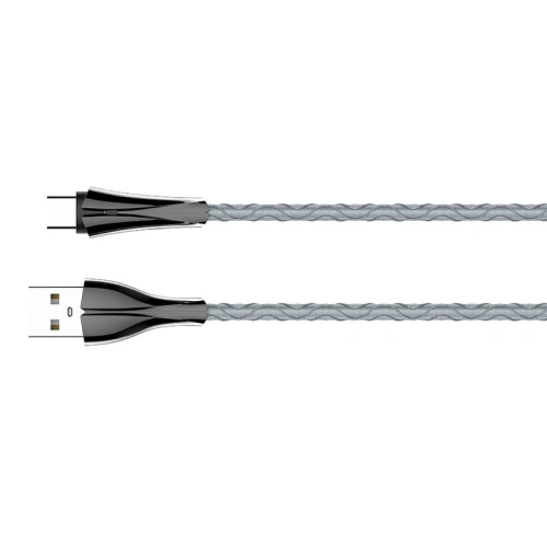 Kabel LDNIO LS4612 USB-A/USB-C LED, 1m