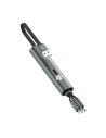 Cablul Baseus Fabric 3w1 USB-A - USB-C/Lightning/microUSB 3,5A 1,7m (gri)