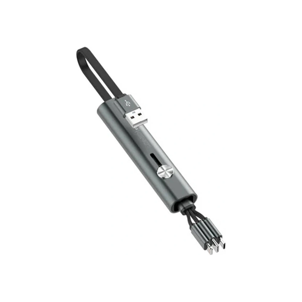 Hurtownia GSM - Kábel Baseus Fabric 3w1 USB-A - USB-C/Lightning/microUSB 3,5A 1,7m (szürke) - BSU4026 - {ean13} - Hurt