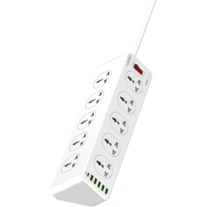 Wholesale LDNIO SC10610 Power Strip 10x AC, 5x USB-A, 1x USB-C, 2500W, 2m (white) - LDN317 - {ean13} - Hurt