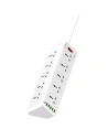 Napájecí lišta LDNIO SC10610 10x AC, 5x USB-A, 1x USB-C, 2500W, 2m (bílá)