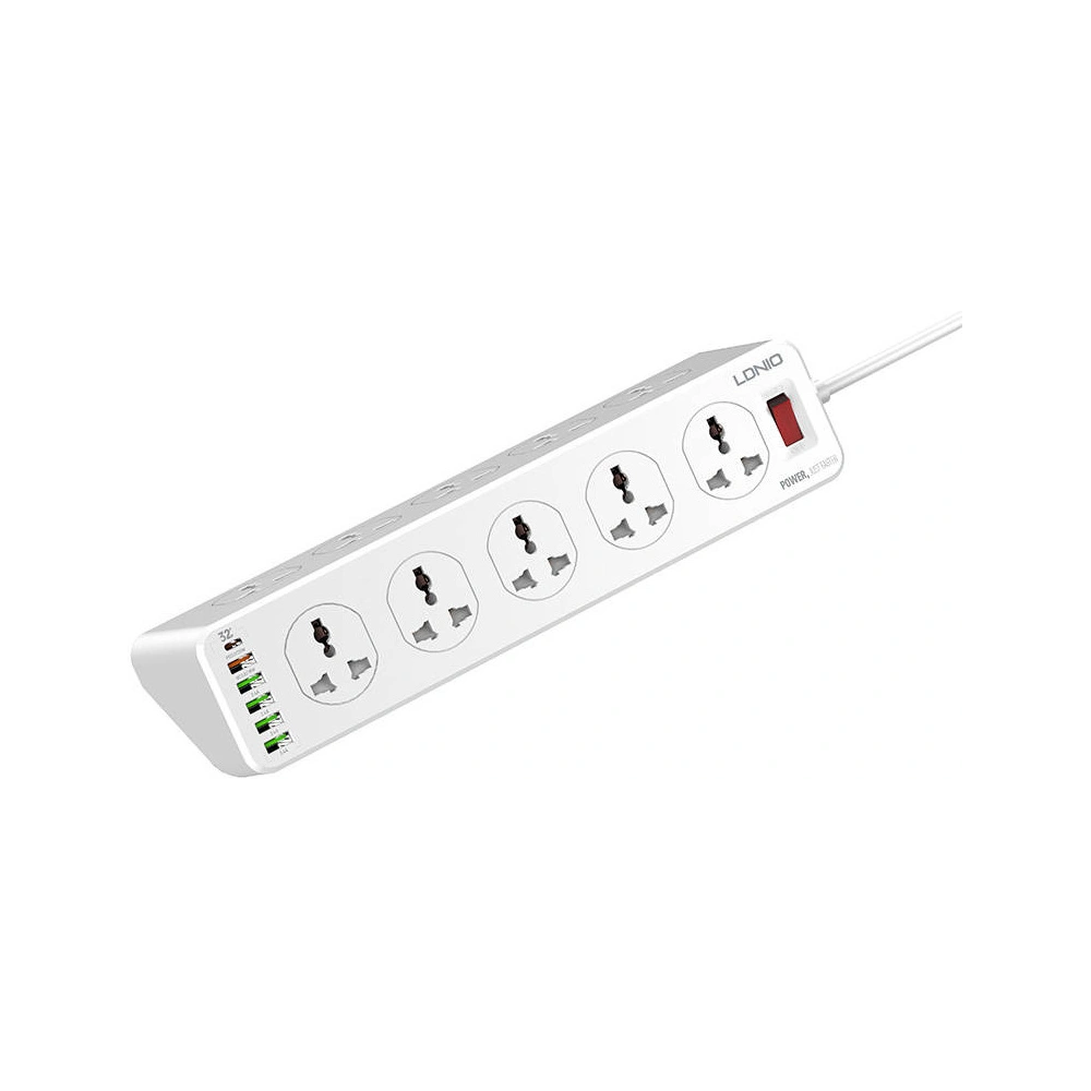 Hurtownia GSM - Listă de alimentare LDNIO SC10610 10x AC, 5x USB-A, 1x USB-C, 2500W, 2m (alb) - LDN317 - {ean13} - Hurt