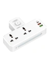 Hurtownia GSM - Listă de alimentare LDNIO SC2311 2x AC, 2USB, USB-C, 2500W cu lampă de noapte (albă) - LDN318 - {ean13} - Hurt