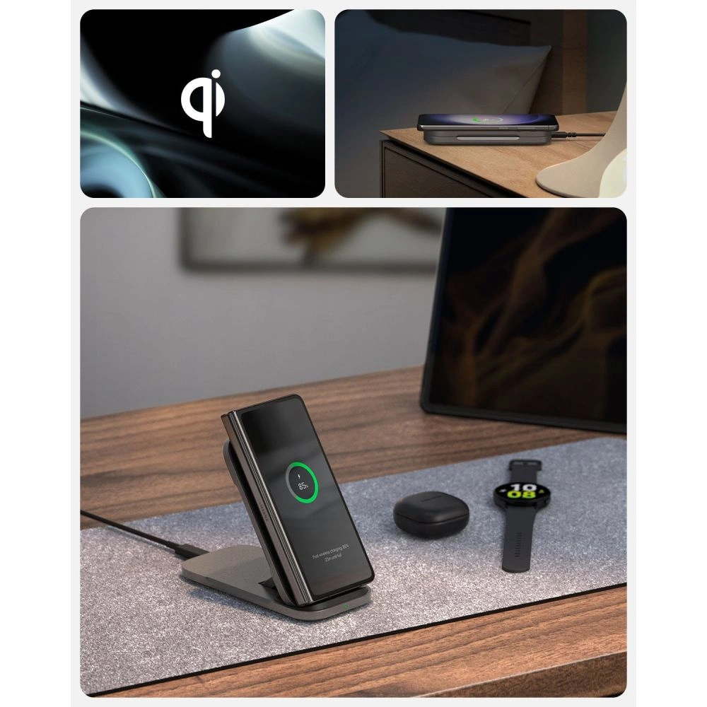 Hurtownia GSM - Vezeték nélküli töltő Spigen PF2201 ArcfField Wireless Charger 15W Fekete - SPN2853 - {ean13} - Hurt