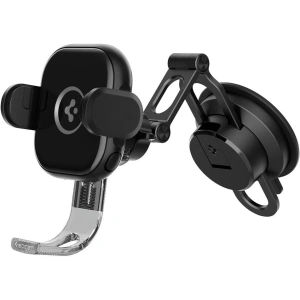 Wholesale Spigen UTS35W OneTap Universal Windshield & Dashboard Car Mount Wireless Charger Black - SPN2854 - {ean13} - Hurt