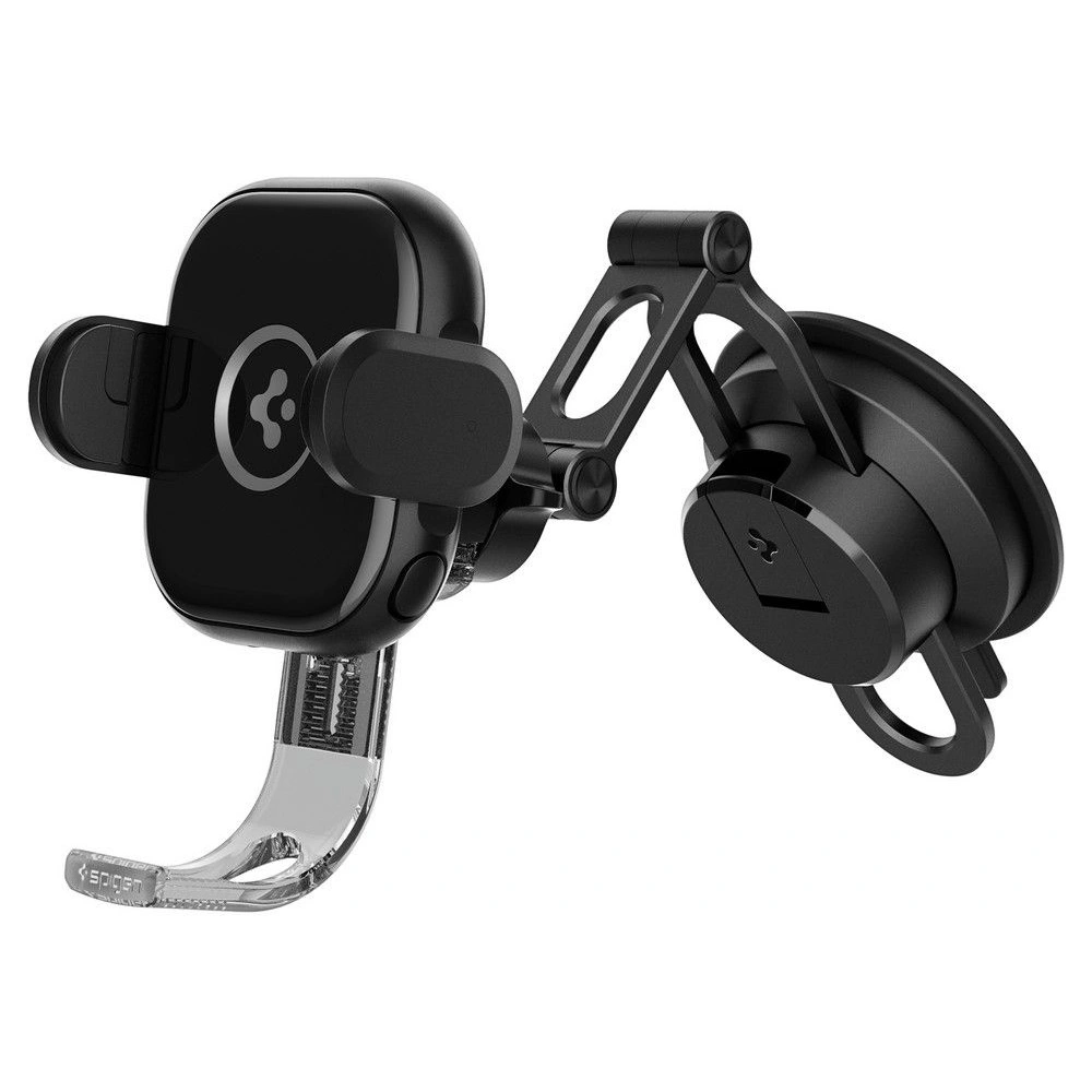Wholesale Spigen UTS35W OneTap Universal Windshield & Dashboard Car Mount Wireless Charger Black - SPN2854 - {ean13} - Hurt