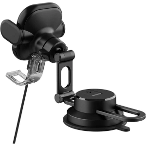 Wholesale Spigen UTS35W OneTap Universal Windshield & Dashboard Car Mount Wireless Charger Black - SPN2854 - {ean13} - Hurt
