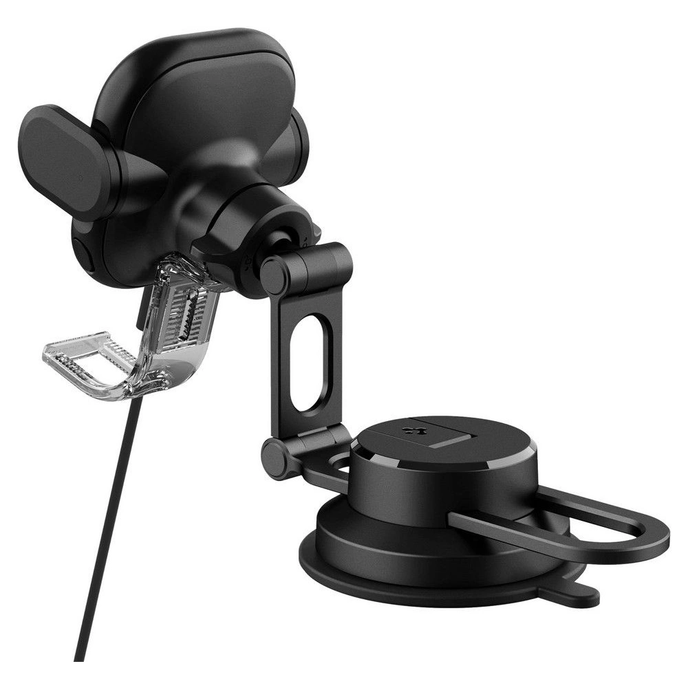 Hurtownia GSM - Auto-Halterung mit kabellosem Ladegerät Spigen UTS35W OneTap Universelle Windschutzscheibe & Armaturenbrett Auto-Halterung Drahtloses Ladegerät Schwarz - SPN2854 - {ean13} - Hurt