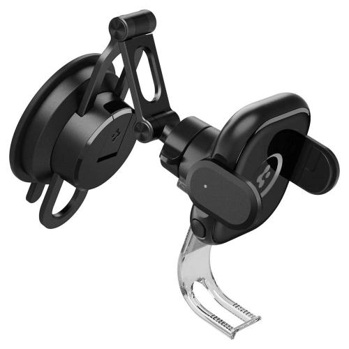 Uchwyt samochodowy z ładowarką bezprzewodową Spigen UTS35W OneTap Universal Windshield & Dashboard Car Mount Wireless Charger Black