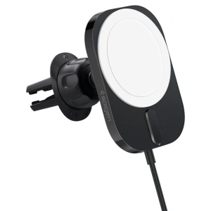 Autós tartó vezeték nélküli töltővel Spigen ITM12W OneTap Pro 3 Magnetic MagSafe szellőző autós tartó vezeték nélküli töltő Fekete