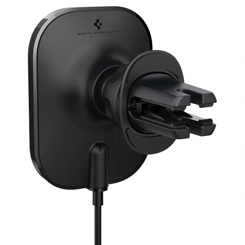 Hurtownia GSM - Autós tartó vezeték nélküli töltővel Spigen ITM12W OneTap Pro 3 Magnetic MagSafe szellőző autós tartó vezeték nélküli töltő Fekete - SPN2855 - {ean13} - Hurt