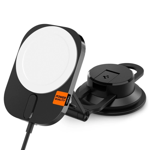 Uchwyt samochodowy z ładowarką bezprzewodową Spigen ITM35W OneTap Pro 3 Magnetic MagSafe Dashboard Car Mount Wireless Charger Black