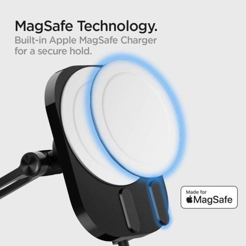 Uchwyt samochodowy z ładowarką bezprzewodową Spigen ITM35W OneTap Pro 3 Magnetic MagSafe Dashboard Car Mount Wireless Charger Black