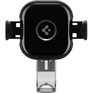 Autós tartó vezeték nélküli töltővel Spigen UTS12W OneTap Universal Vent Car Mount Wireless Charger Fekete