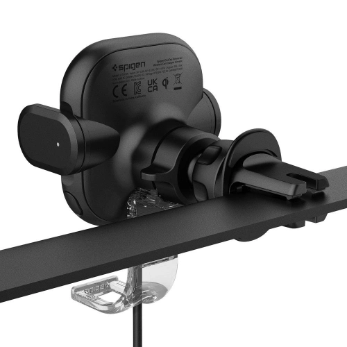 Uchwyt samochodowy z ładowarką bezprzewodową Spigen UTS12W OneTap Universal Vent Car Mount Wireless Charger Black