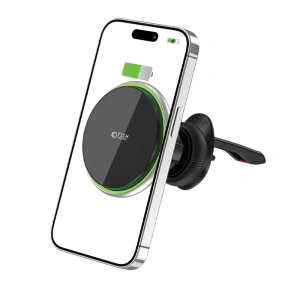 Uchwyt auto cu încărcător wireless Tech-Protect MM15W-V3 Magnetic MagSafe Vent Car Mount Wireless Charger 15W Negru