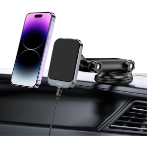 Hurtownia GSM - Auto-Halterung mit kabellosem Ladegerät Tech-Protect MM15W-V2 Magnetic MagSafe Armaturenbrett Auto-Montage Kabelloses Ladegerät 15W Schwarz - THP1917 - {ean13} - Hurt