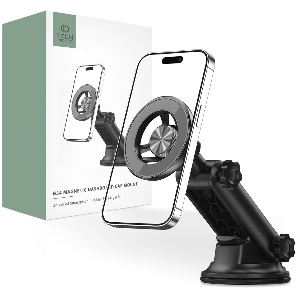 Wholesale Tech-Protect N54 Magnetic MagSafe Dashboard Car Mount Black - THP1919 - {ean13} - Hurt