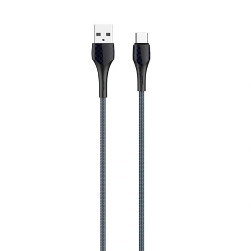 Kabel LDNIO LS521 USB-A/USB-C, 1m (szaro-niebieski)