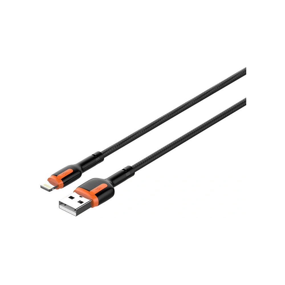 Hurtownia GSM - Kábel LDNIO LS532 USB-A/Lightning, 2m (szürke-narancssárga) - LDN335 - {ean13} - Hurt
