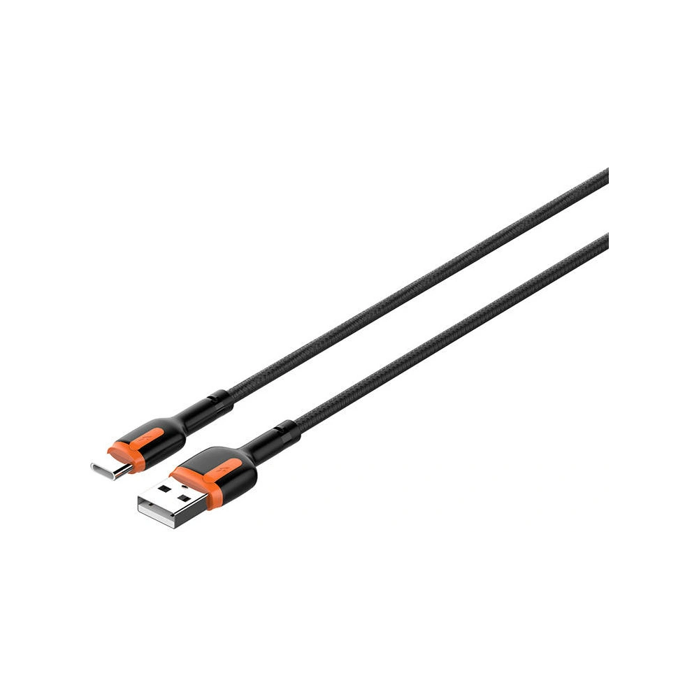 Hurtownia GSM - Cablu LDNIO LS532 USB-A/USB-C, 2m (gri-portocalie) - LDN337 - {ean13} - Hurt