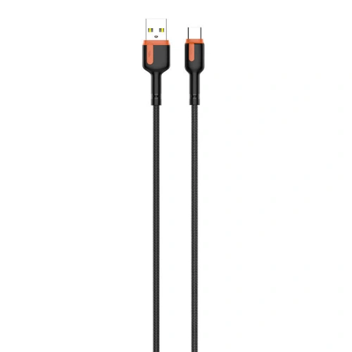 Kabel LDNIO LS532 USB-A/USB-C, 2m (szaro-pomarańczowy)