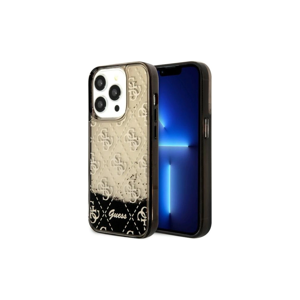 Hurtownia GSM - Etui Guess GUHCP14LLC4PSGK Apple iPhone 14 Pro černý/black hardcase Liquid Glitter 4G Transculent - GUE2449 - {ean13} - Hurt