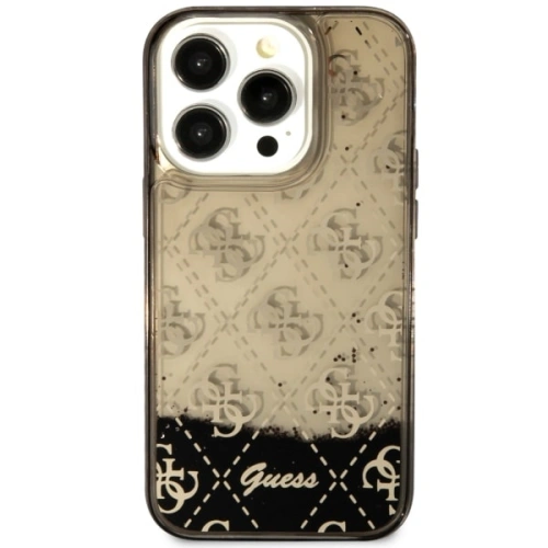 Etui Guess GUHCP14LLC4PSGK Apple iPhone 14 Pro czarny/black hardcase Liquid Glitter 4G Transculent