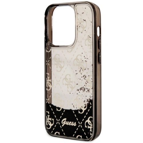Etui Guess GUHCP14LLC4PSGK Apple iPhone 14 Pro czarny/black hardcase Liquid Glitter 4G Transculent