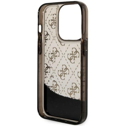 Etui Guess GUHCP14LLC4PSGK Apple iPhone 14 Pro czarny/black hardcase Liquid Glitter 4G Transculent