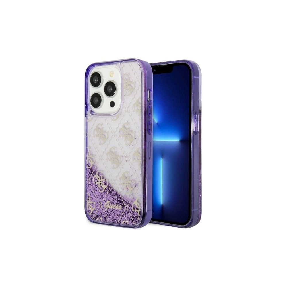 Hurtownia GSM - Etui Guess GUHCP14LLC4PSGU Apple iPhone 14 Pro purpurowy/purple hardcase Liquid Glitter 4G Transculent - GUE2451 - {ean13} - Hurt