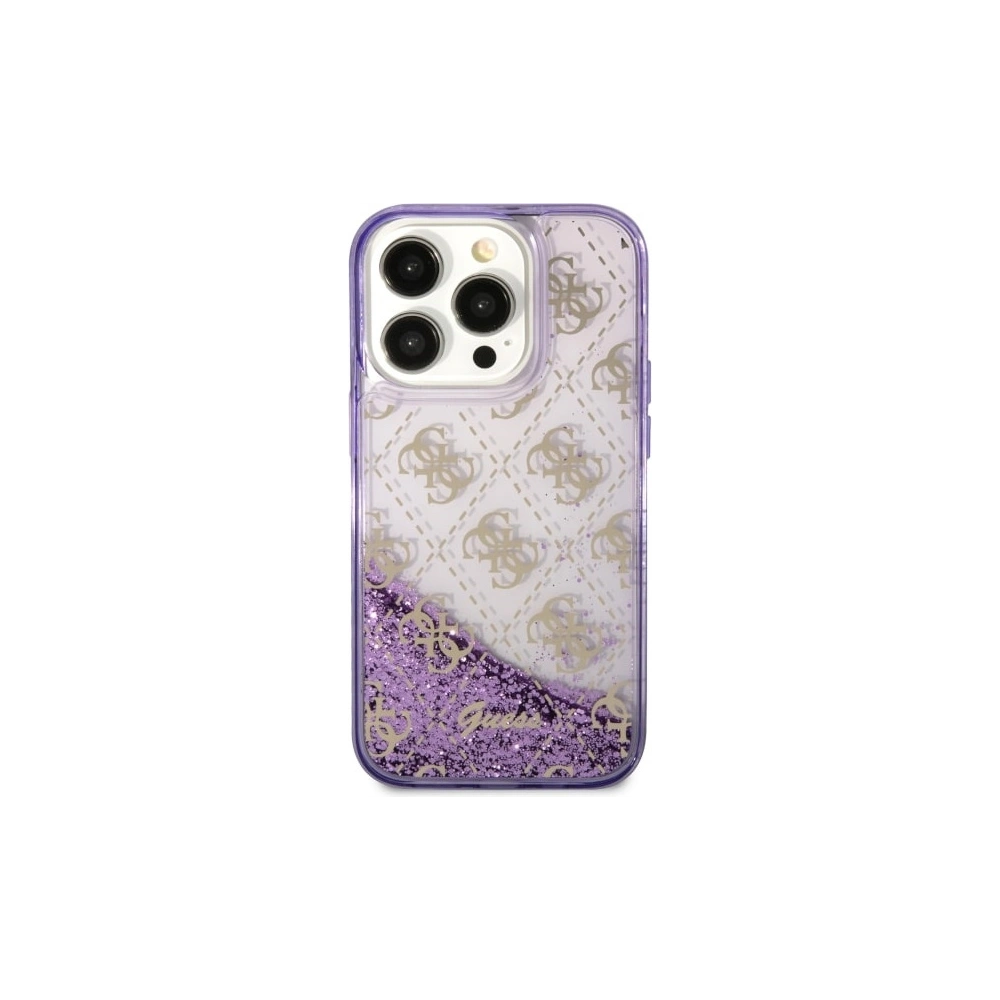 Hurtownia GSM - Etui Guess GUHCP14LLC4PSGU Apple iPhone 14 Pro purpurowy/purple hardcase Liquid Glitter 4G Transculent - GUE2451 - {ean13} - Hurt