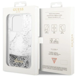 Etui Guess GUHCP14LLCSGSGH Apple iPhone 14 Pro biały/white hardcase Liquid Glitter Marble