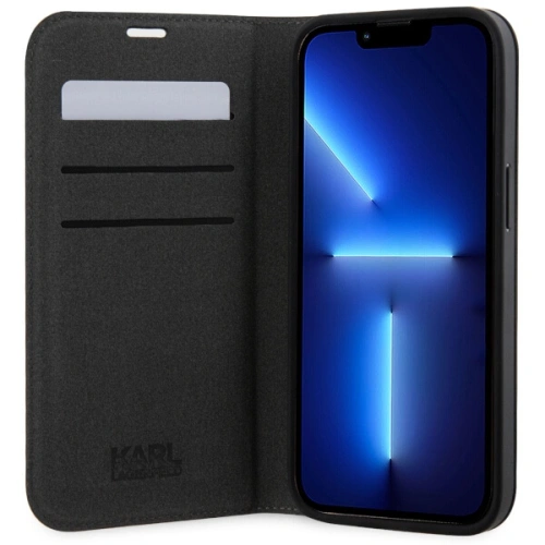 Etui Karl Lagerfeld KLBKP14LSAKLHPK Apple iPhone 14 Pro bookcase czarny/black Saffiano Monogram