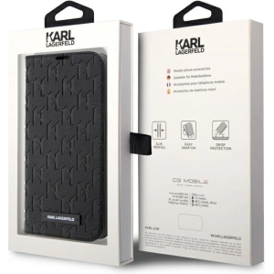 Hurtownia GSM - Etui Karl Lagerfeld KLBKP14LSAKLHPK Apple iPhone 14 Pro carte negru/black Saffiano Monogram - KLD1528 - {ean13} - Hurt