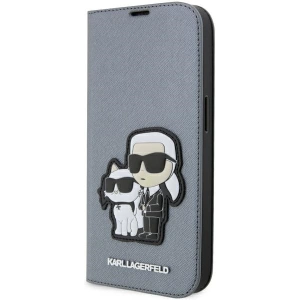 Hurtownia GSM - Etui Karl Lagerfeld KLBKP14LSANKCPG Apple iPhone 14 Pro husa carte argintie/silver Saffiano Karl & Choupette - KLD1529 - {ean13} - Hurt