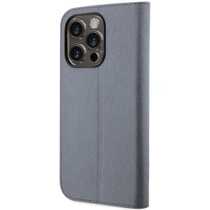 Etui Karl Lagerfeld KLBKP14LSANKCPG Apple iPhone 14 Pro bookcase srebrny/silver Saffiano Karl & Choupette