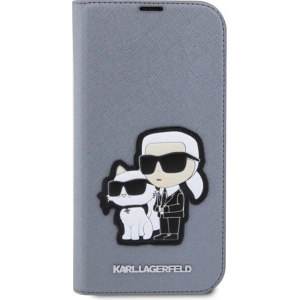 Hurtownia GSM - Etui Karl Lagerfeld KLBKP14LSANKCPG Apple iPhone 14 Pro husa carte argintie/silver Saffiano Karl & Choupette - KLD1529 - {ean13} - Hurt