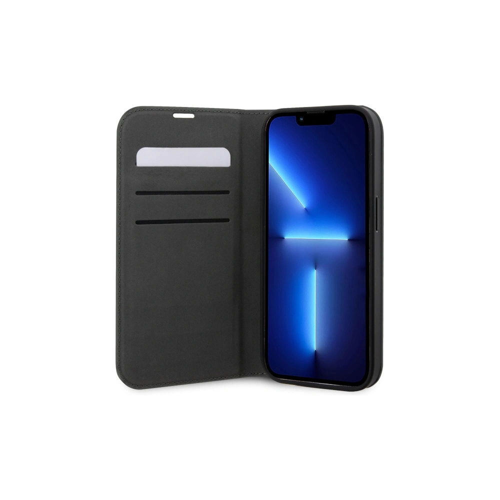 Hurtownia GSM - Etui Karl Lagerfeld KLBKP14LSANKCPG Apple iPhone 14 Pro Buchhülle silber Saffiano Karl & Choupette - KLD1529 - {ean13} - Hurt